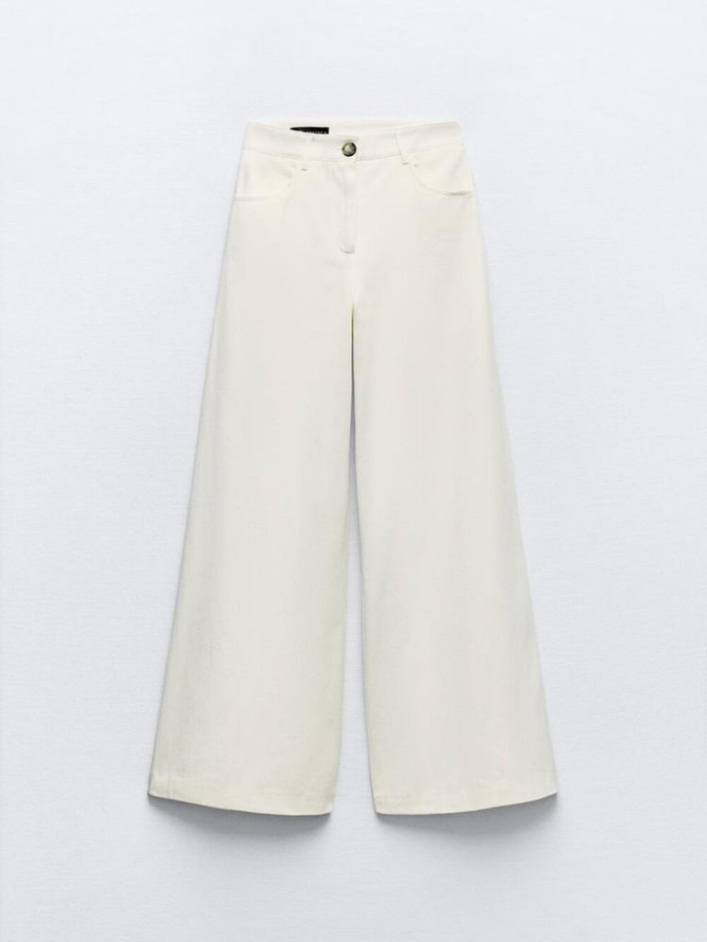 Off-White High-Waisted Wide-Leg Pants